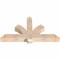 Ekena Millwork Redmond Smooth Timber Gable Bracket, Douglas Fir, 60"W x 32"H x 5 1/2"D x 5 1/2"F, 13/12 Pitch GBW060X32X0606RED00SDF - alternate 4
